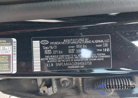 2022 Hyundai Elantra Sel из США, поврежденный, VIN 5NPLM4AG0NH063758